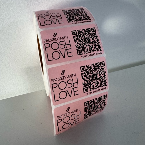 100 Custome 2" Stickers w/ Your Poshmark QR Code packed with posh love sticker - Picture 10 of 10